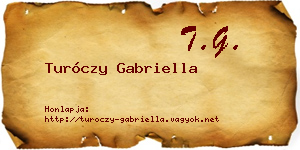 Turóczy Gabriella névjegykártya