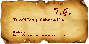 Turóczy Gabriella névjegykártya